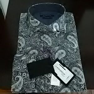 Bugatchi vintage pasley graphite shirt